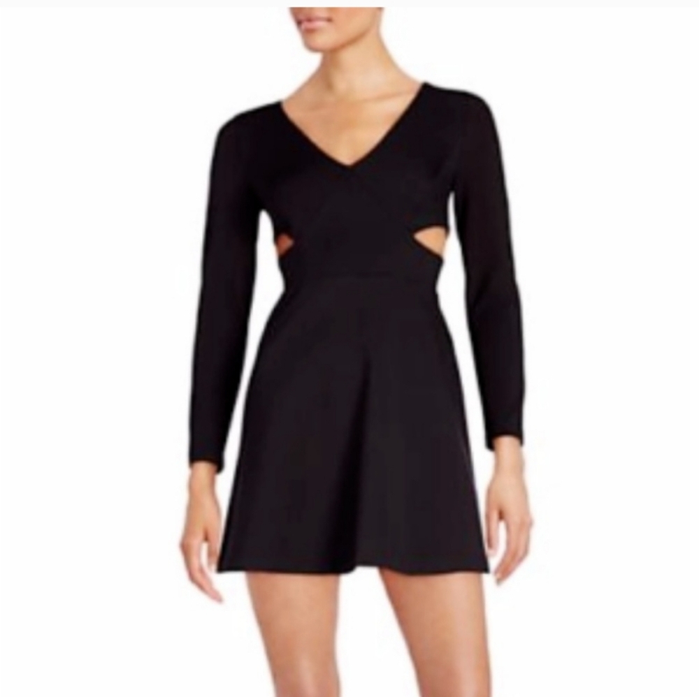 Halston Heritage Black Cutout Dress Size 0